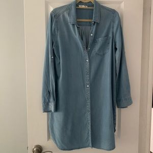 NWOT- BeachLunchLounge Denim Shirt Dress szM